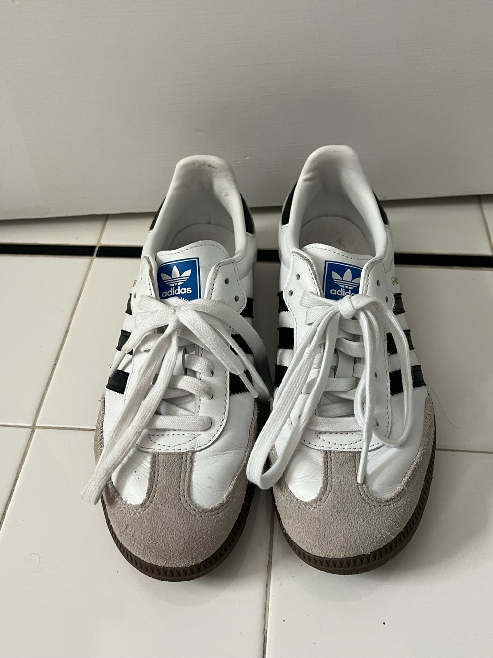 Women’s Samba Adidas Sneakers in White, Black & Gray